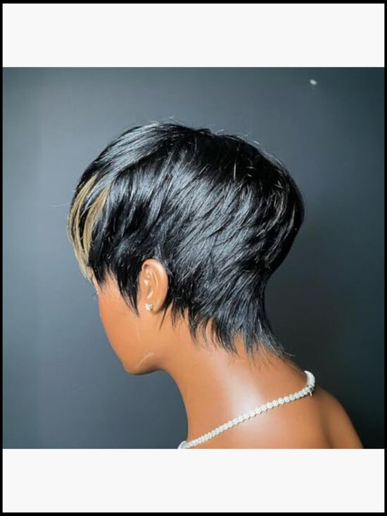 Short Human Hair Pixie Cut Wig Glueless Full Machine Made Wear and Go Natural main image 6